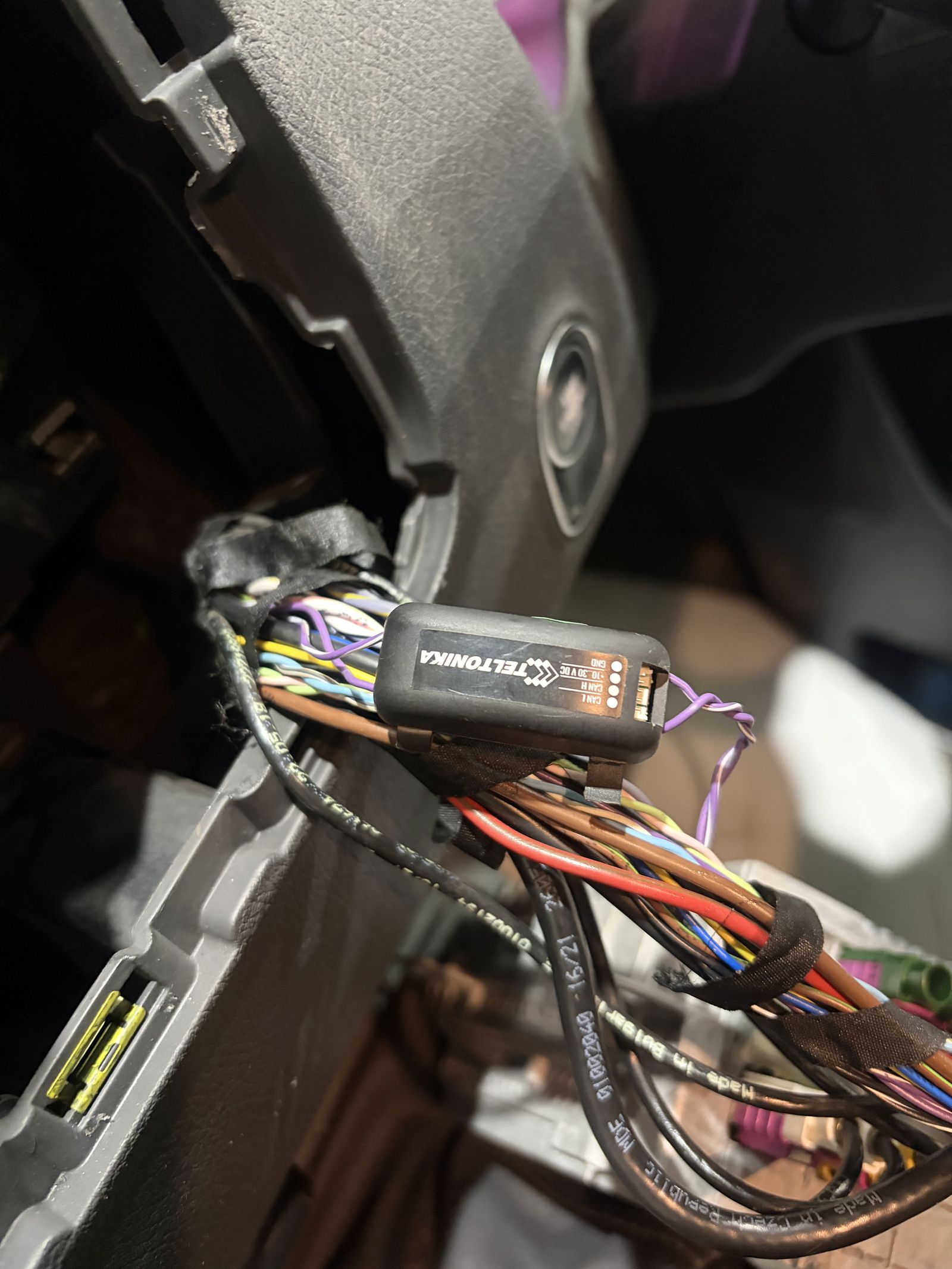 Hidden CAN-bus piggyback device discovered during a fault investigation on a Sprinter