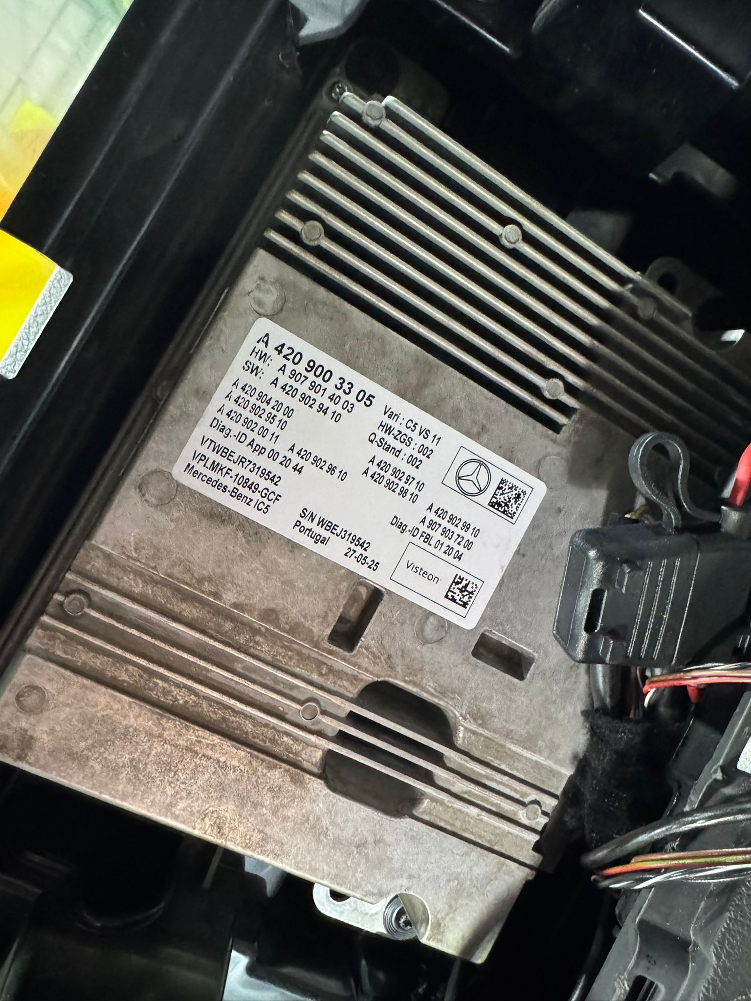 Mercedes IC5 control unit with Sprinter W907 part numbers