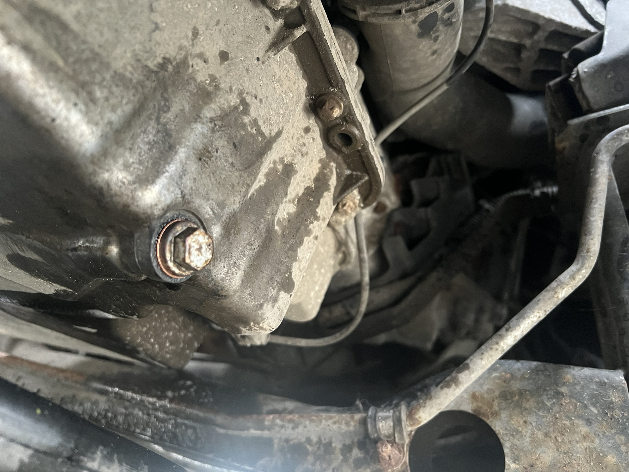 Drain plug reinstalled with new crush washer